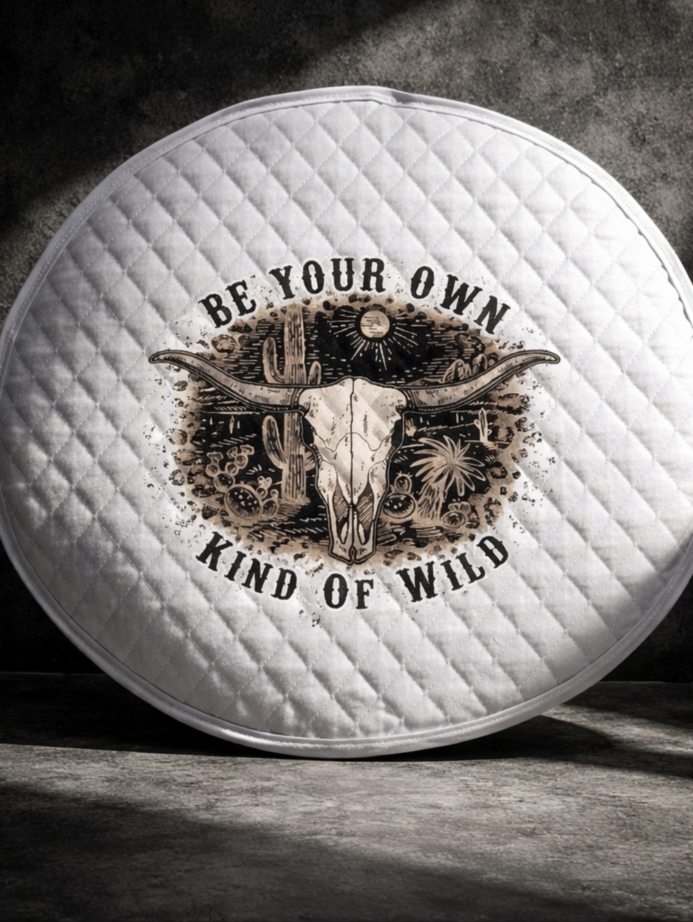 #1 Be Your Own Kind Of Wild Quilted Steering Wheel Cover -NWT 19" Diameter $10